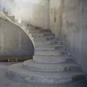 винтовые лестницы из бетона
